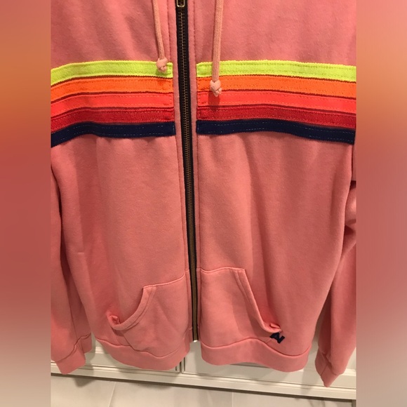 Aviator Nation 5 stripe zip up hoodie - Picture 4 of 4